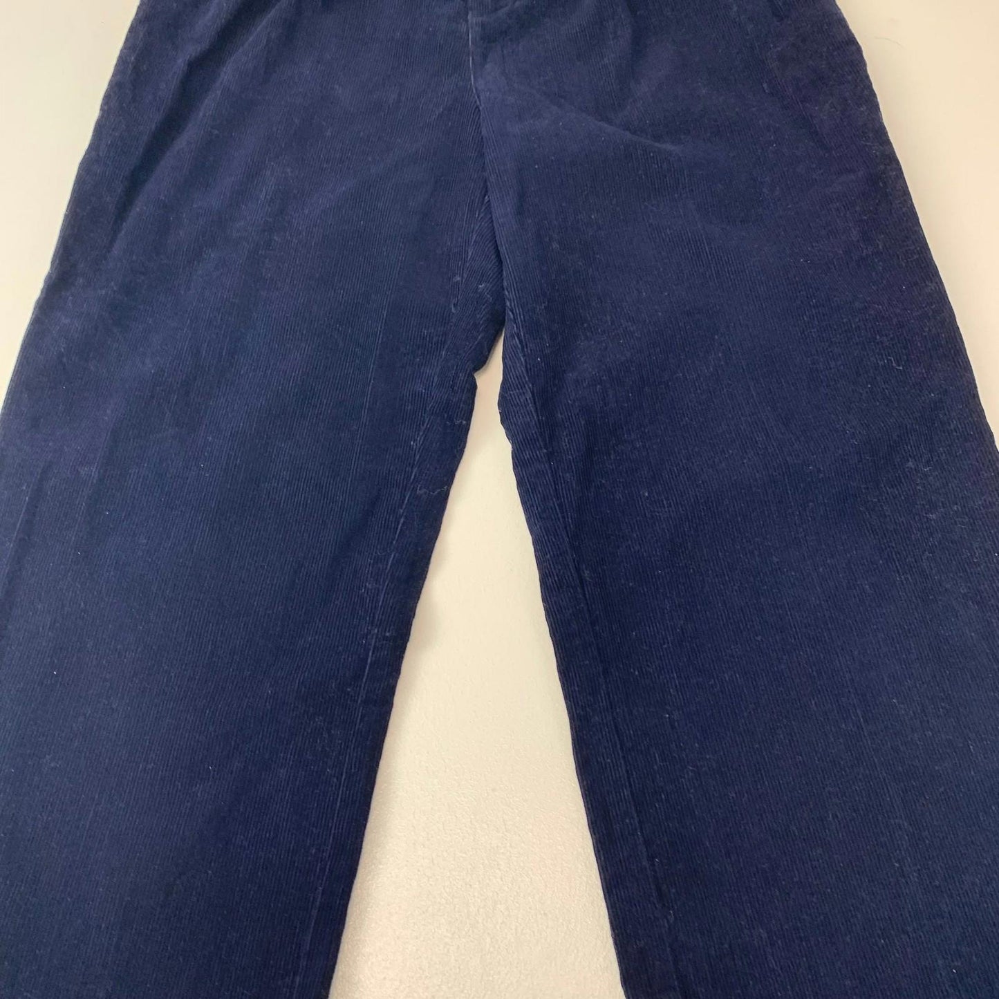 Corduroy Wide-Leg Trousers Casual Style Retro Blue Womens Size UK 8