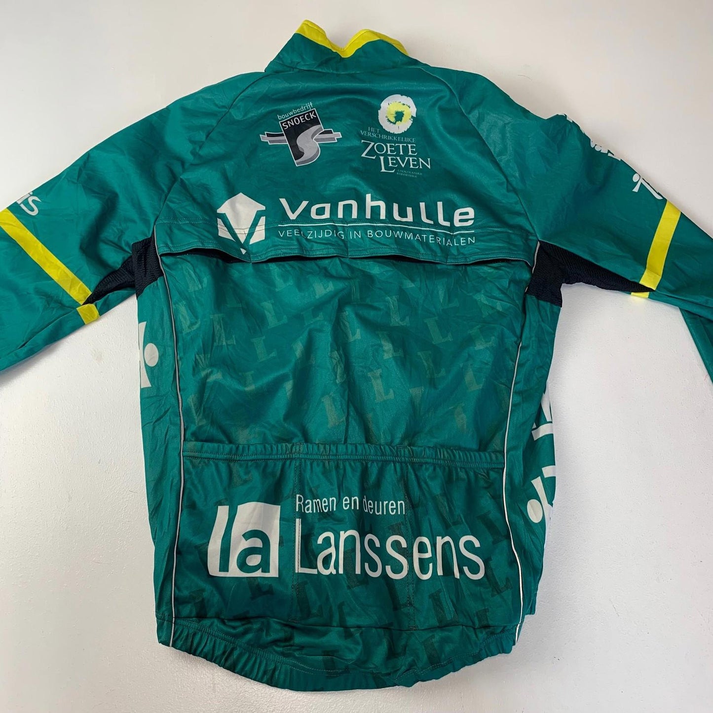 Geest Cycling Jacket Full Zip Sponsor Logos Green Unisex Adults L