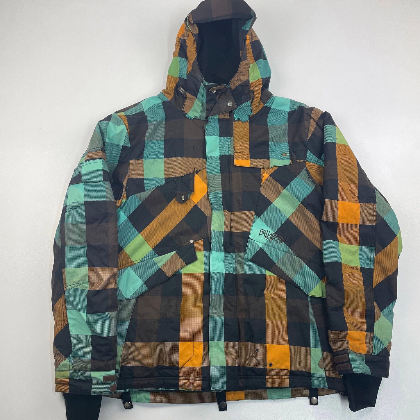 Men’s BILLABONG Multicoloured Tartan Sorient Ski Jacket , Size M