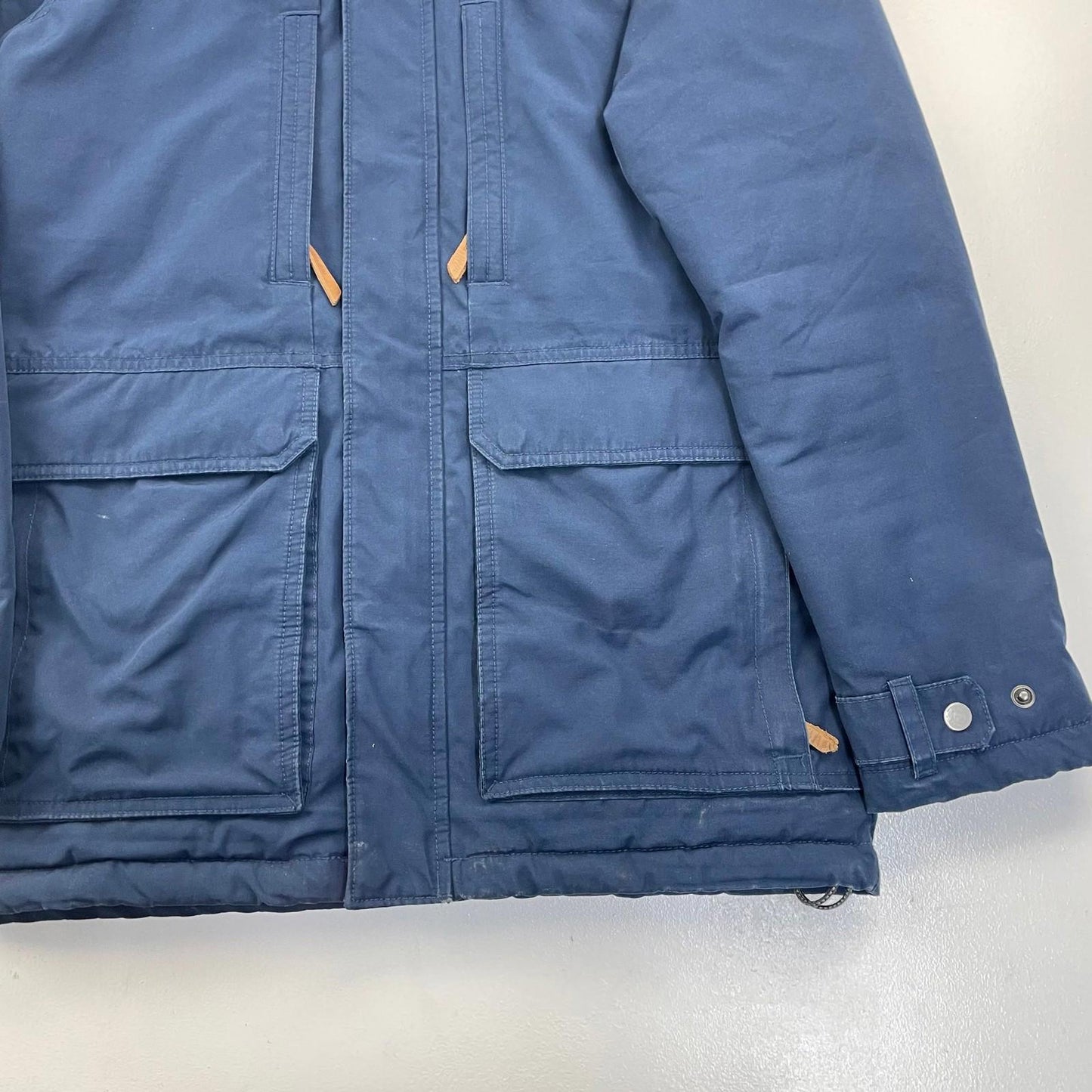Columbia Jacket Coat Hooded Winter Padded Parka Blue Mens Small