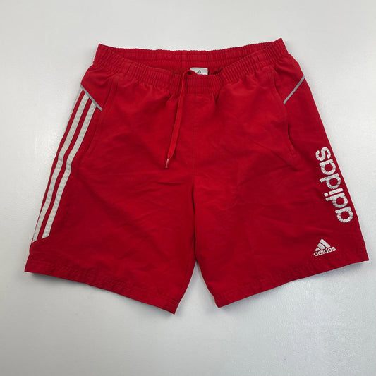 Men’s ADIDAS Red Swimming Shorts , Spellout , Size M