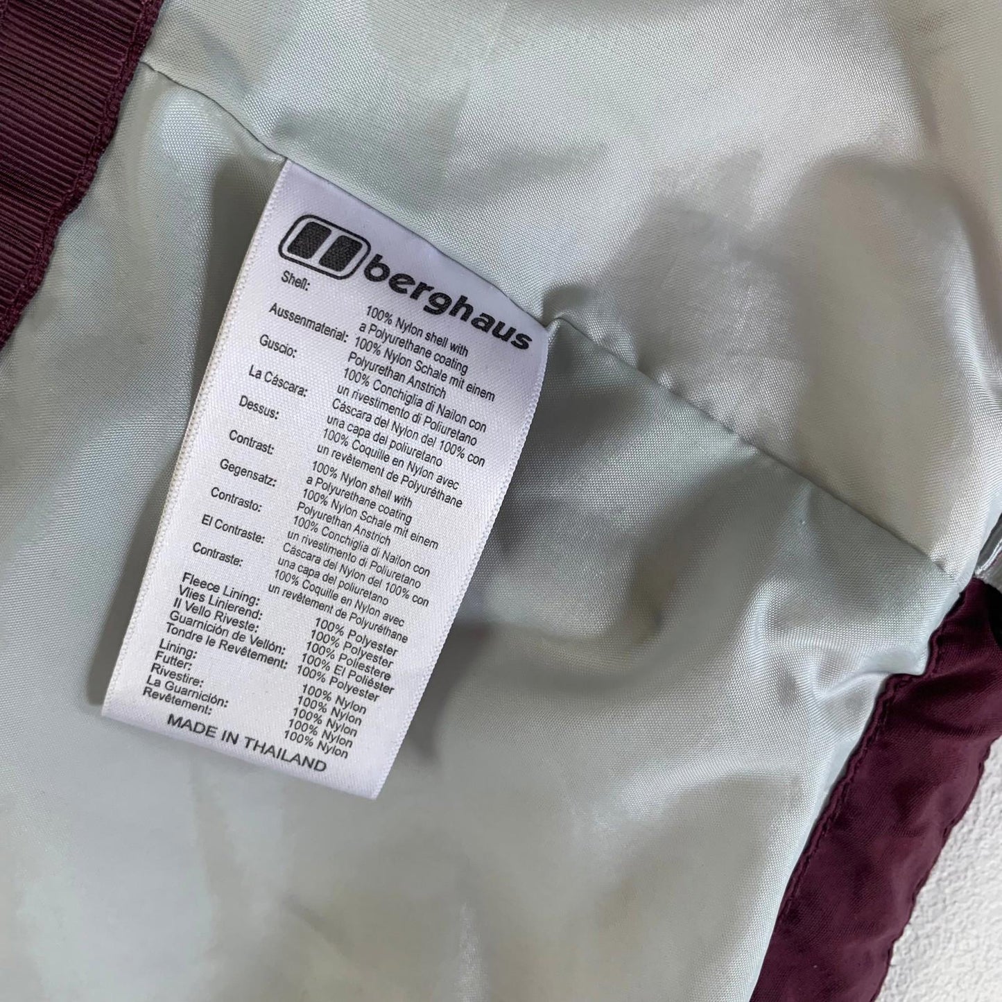 Berghaus Waterproof Jacket AQ2 Fleece Lined Hooded Pink Womens UK 10