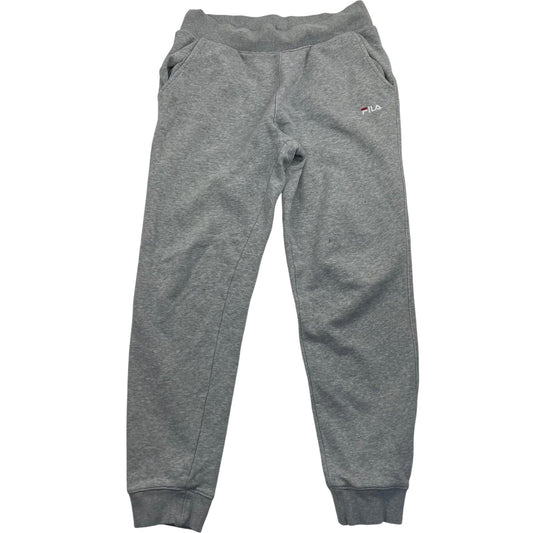 FILA Jogger Sweatpants Elastic Waist Grey Logo Women's Medium