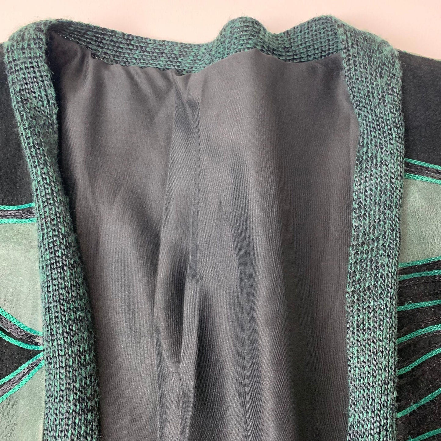 Women’s Vintage CHARISMA Suede Waistcoat / Jacket / Green / L-XL