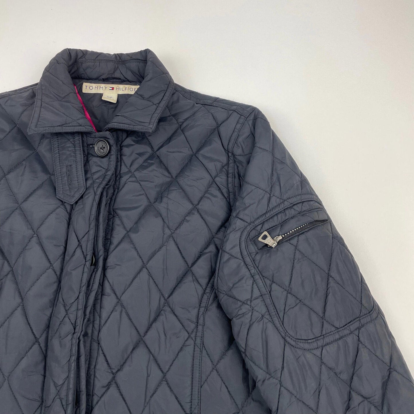 Women’s TOMMY HILFIGER Black Quilted Jacket , Size Small