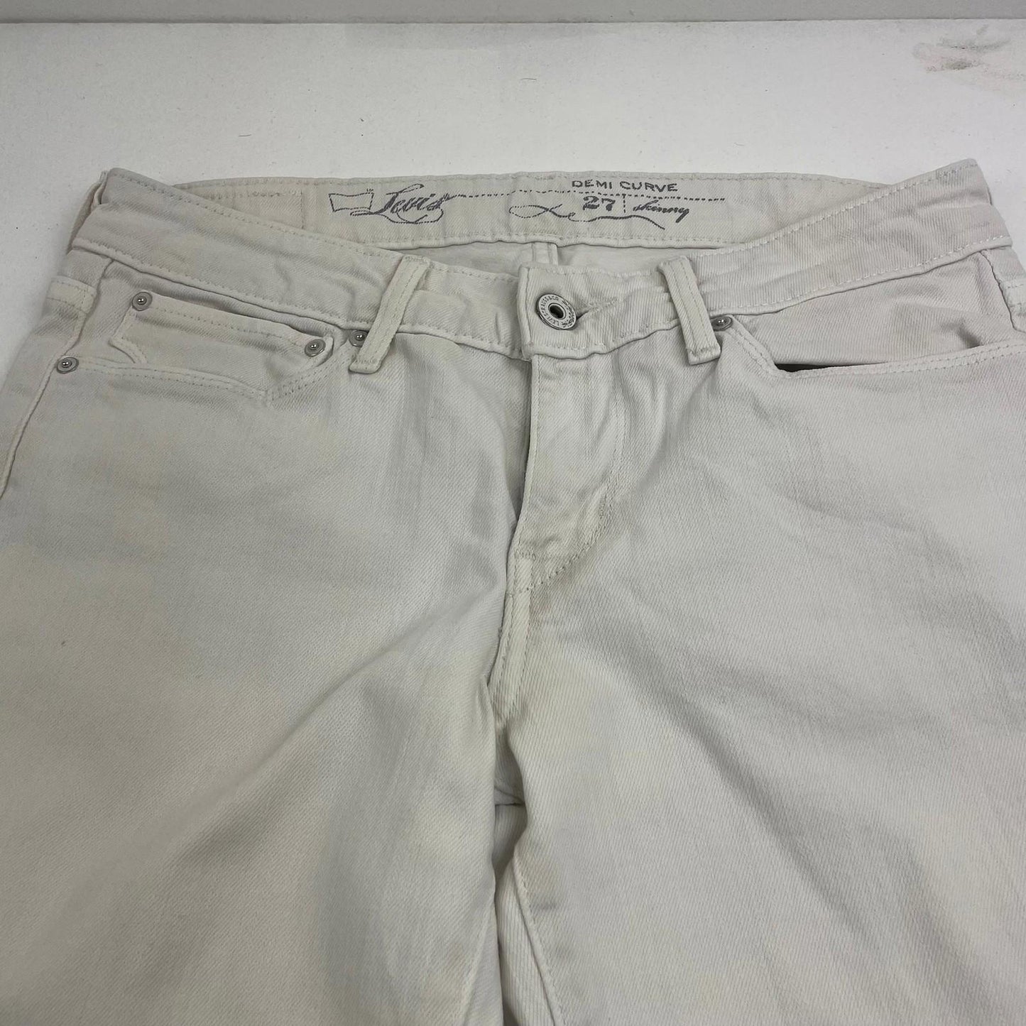 Levi's Demi Curve Skinny Jeans Ivory Women UK 8