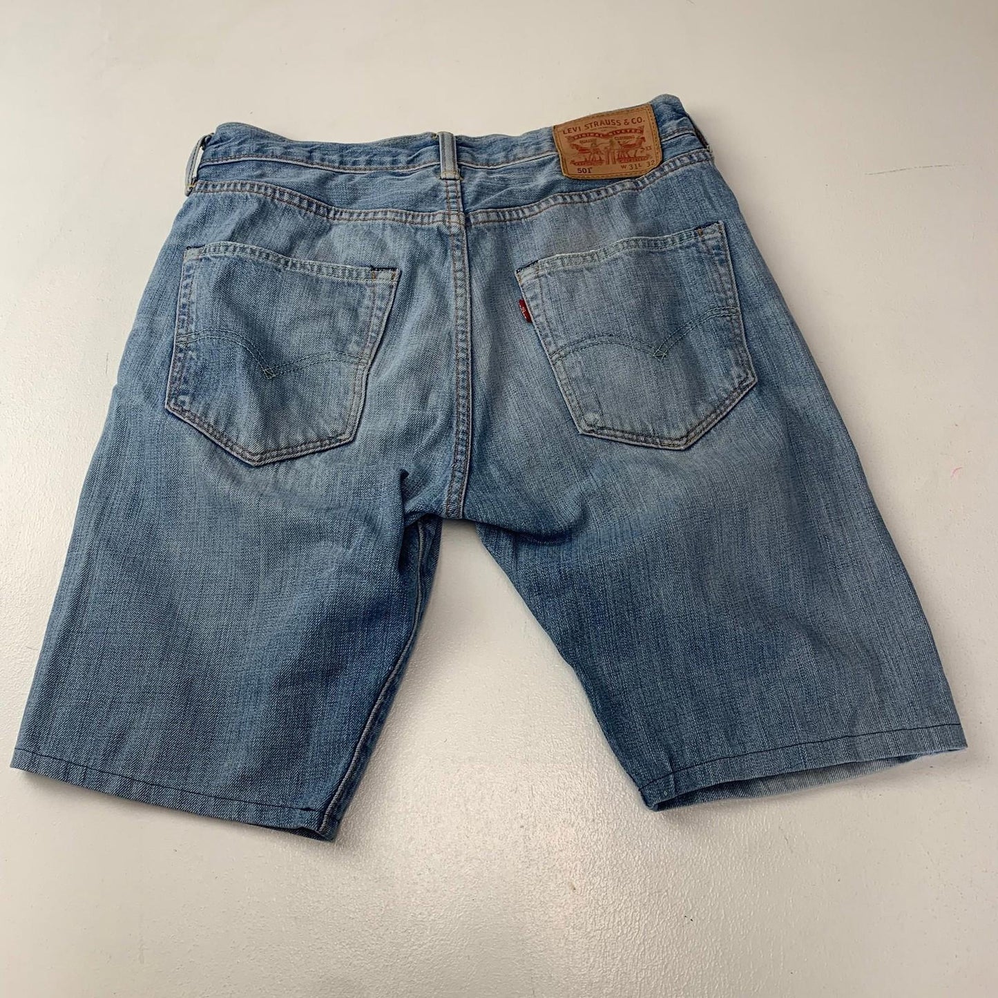 Levi's 501 Denim Shorts Hemmed Blue  Mens W31