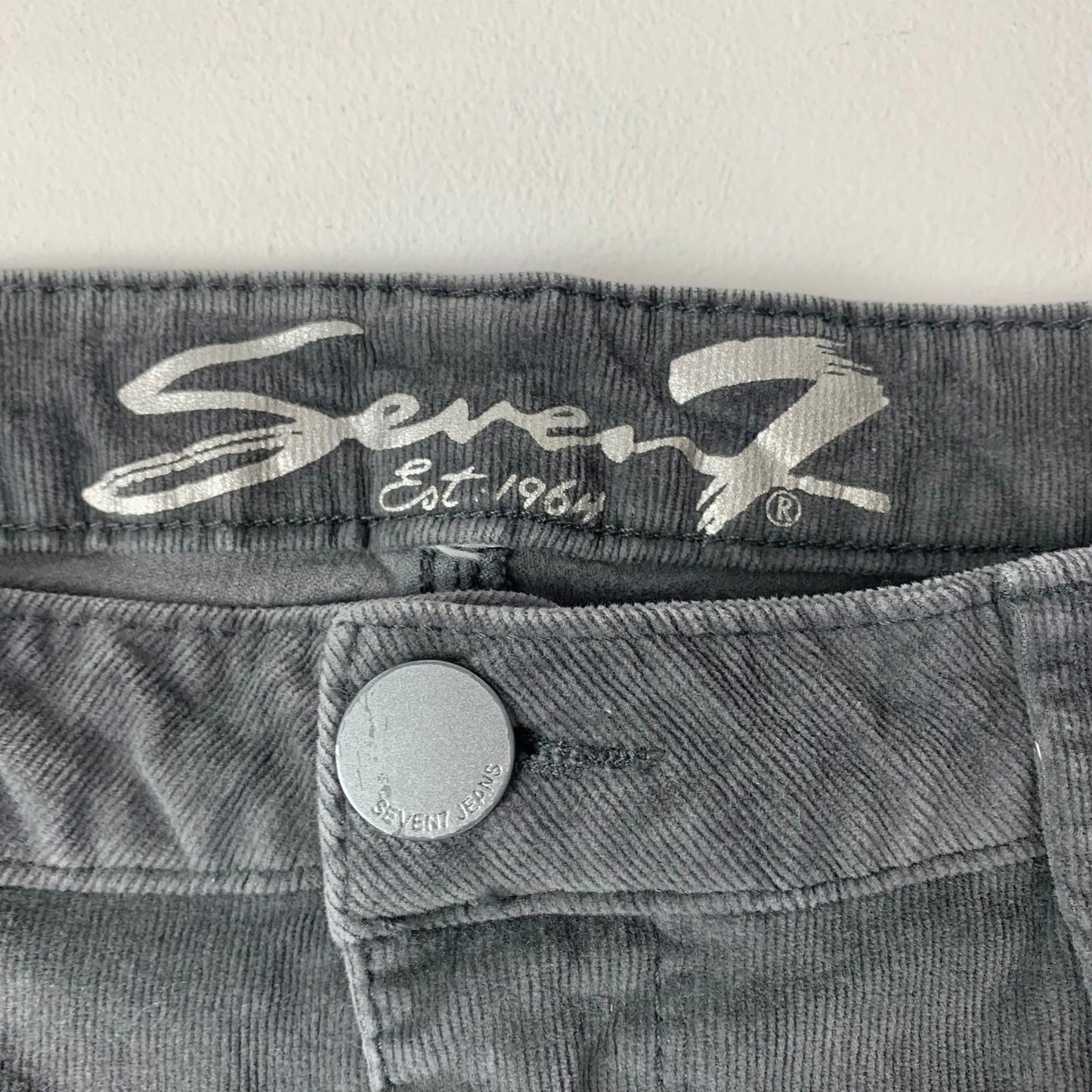 Seven7 Jeans Ultra High Rise Skinny Grey Trousers Womens Size UK 18