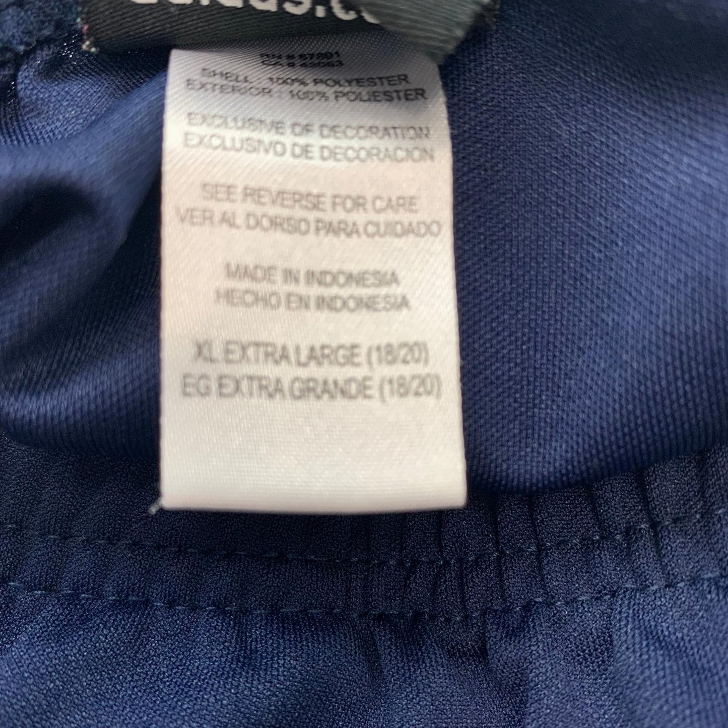 ADIDAS Boys Athletic Shorts Logo Blue Activewear XL 18/20