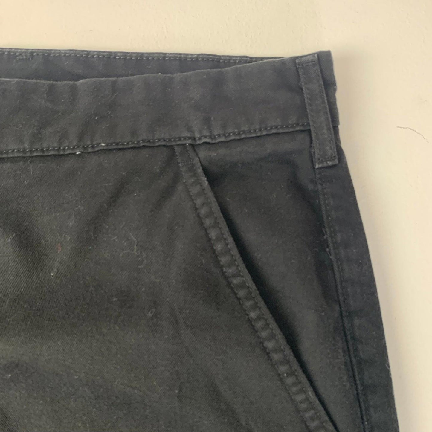 Levi Strauss Chino Trousers Classic Black Straight Leg Cotton Mens W36 L30
