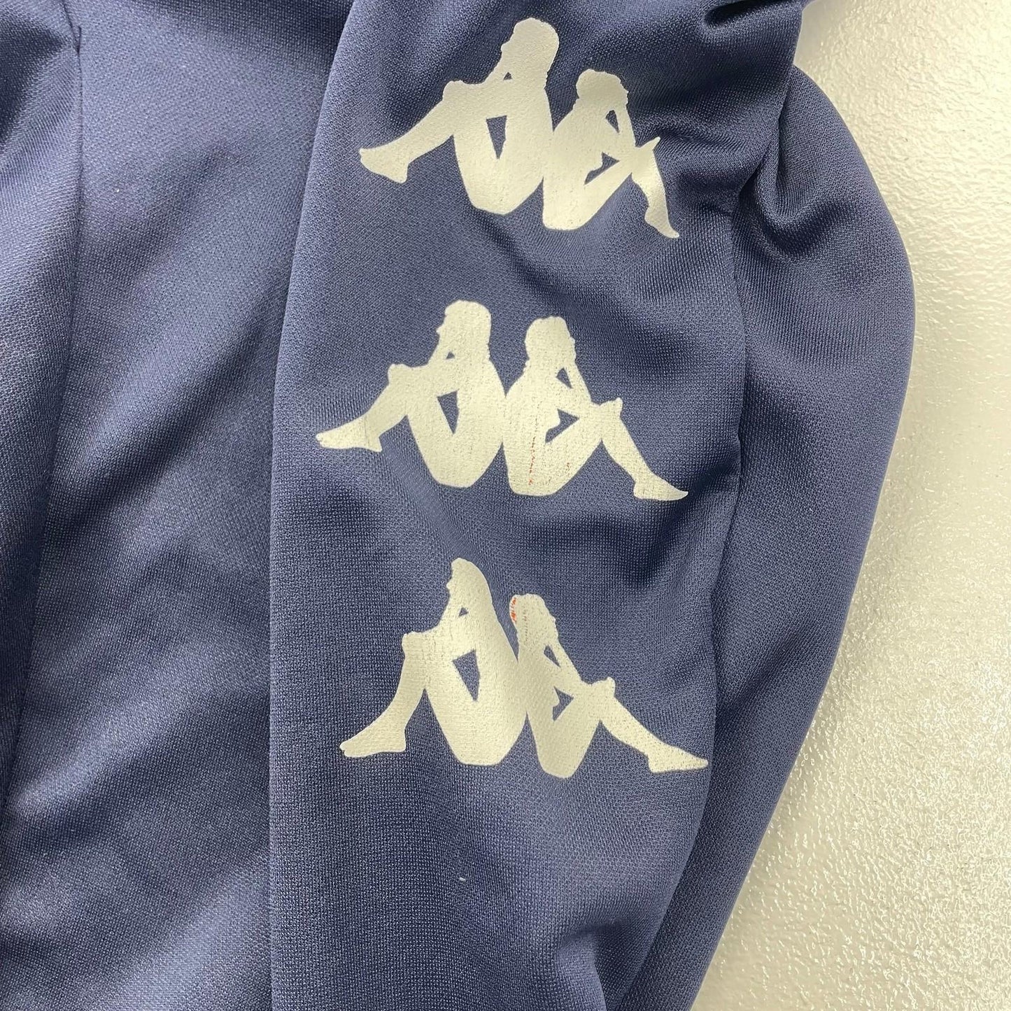 Kappa Track Pants Logo Printed Casual Jogger Navy Blue Mens Medium