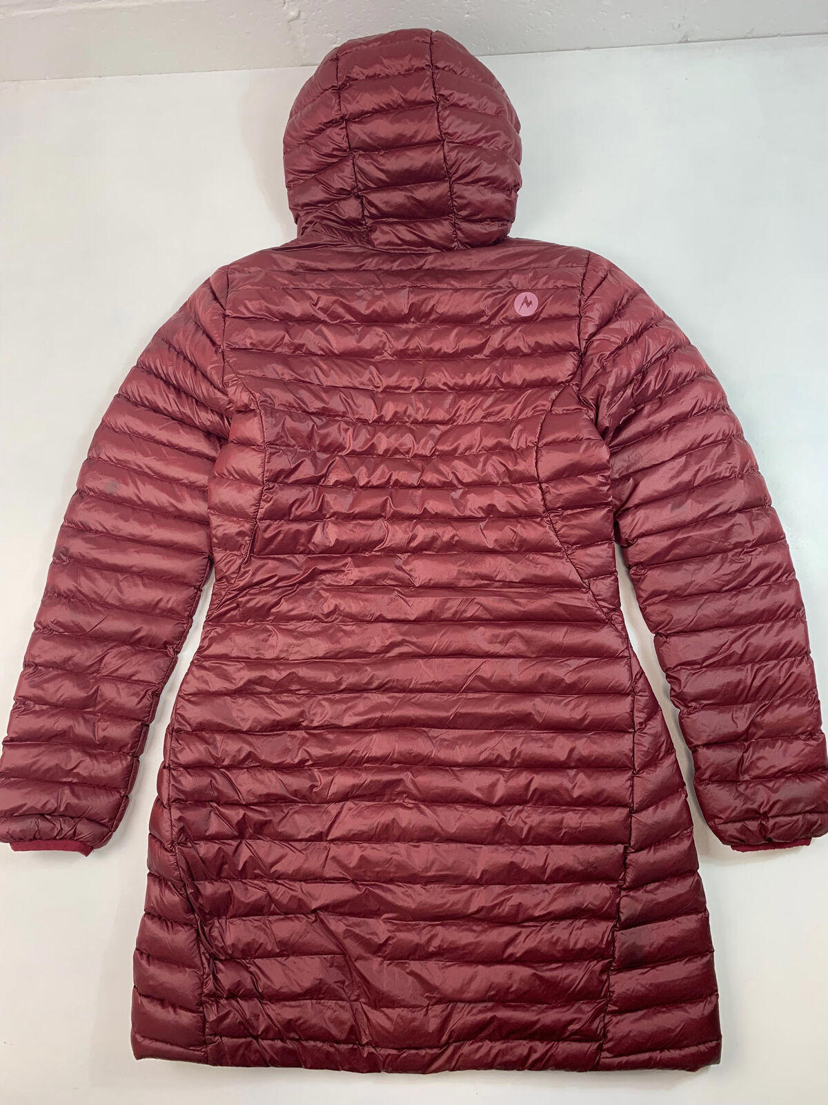 Womens MARMOT Long Puffer Coat / Purple Jacket / Medium / Quilted Parka