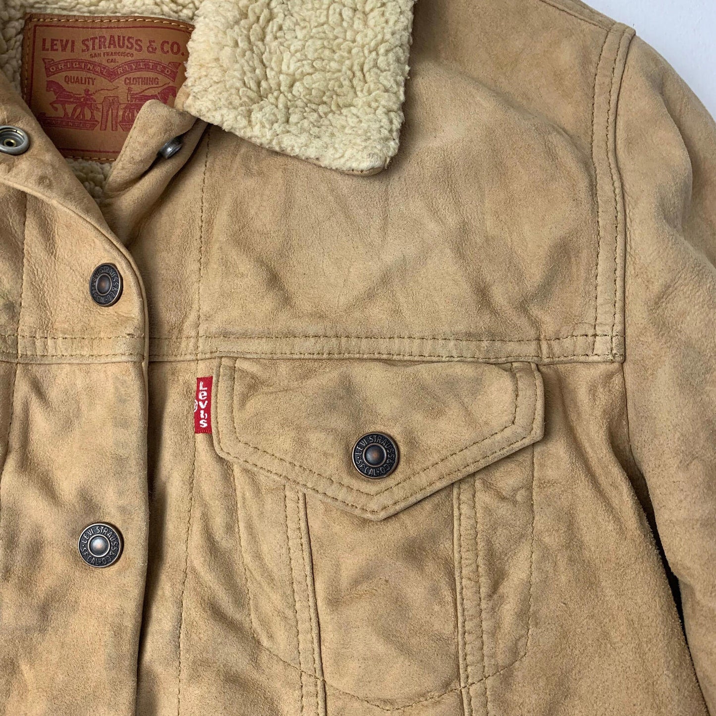 Women’s LEVIS Suede Sherpa Jacket / Small