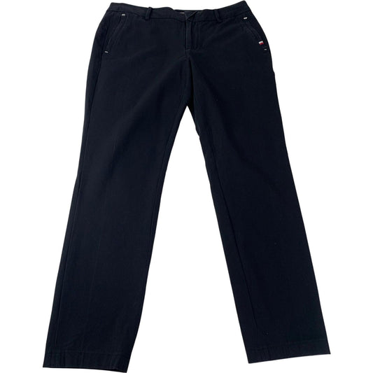 Tommy Hilfiger Trousers Straight Leg Zip Pockets Black Women UK 14