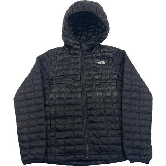 THE NORTH FACE Hooded Puffer Jacket Insulated Quilted Black Womens S