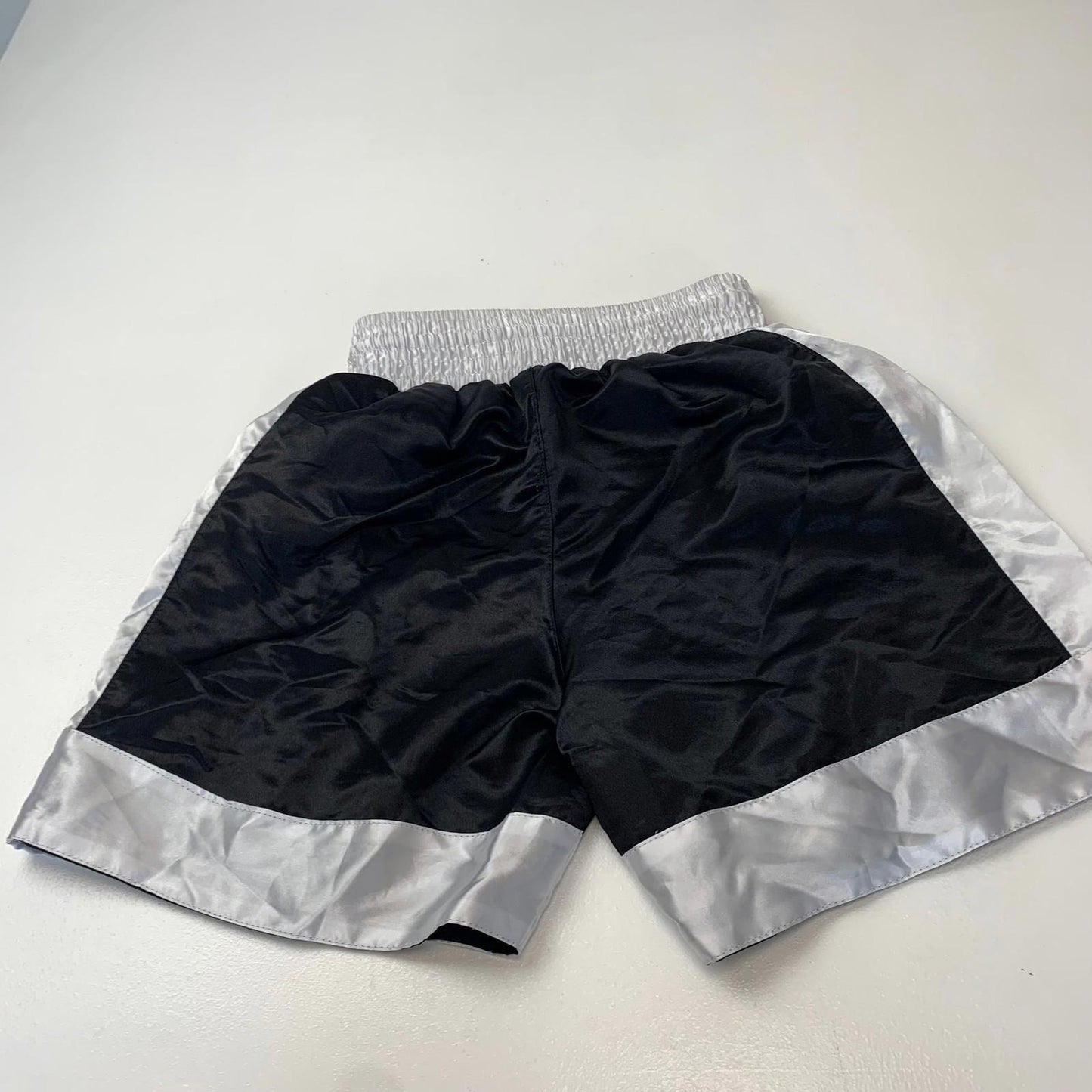 RAX SPORTS Boxing Shorts Athletic Black Silver Boys 11/12 Years