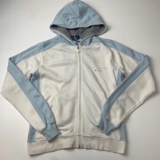Women’s Cchampion Hoodie / Small / White & Baby Blue