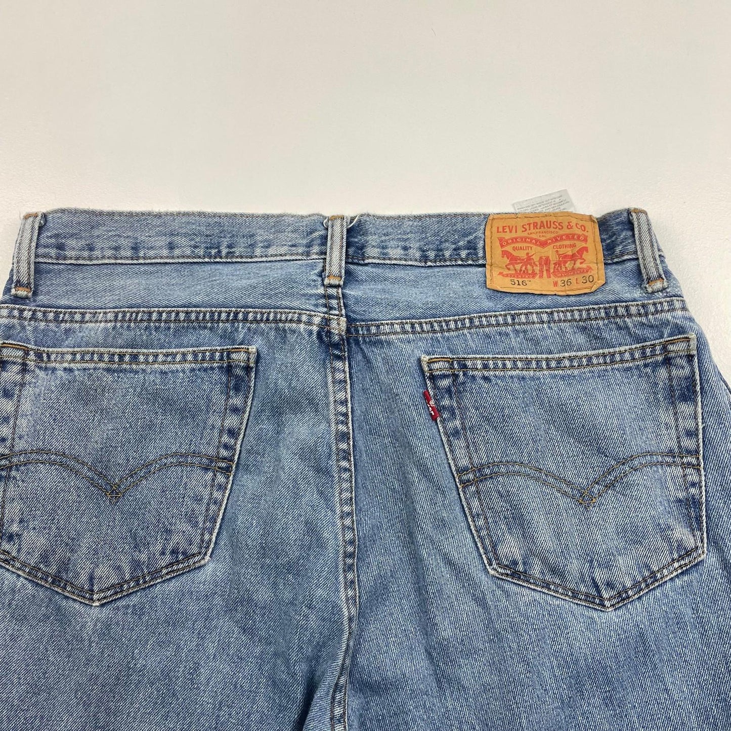 LEVI'S 516 Straight Leg Classic Denim Jeans Blue Vintage Mens 36W 30L