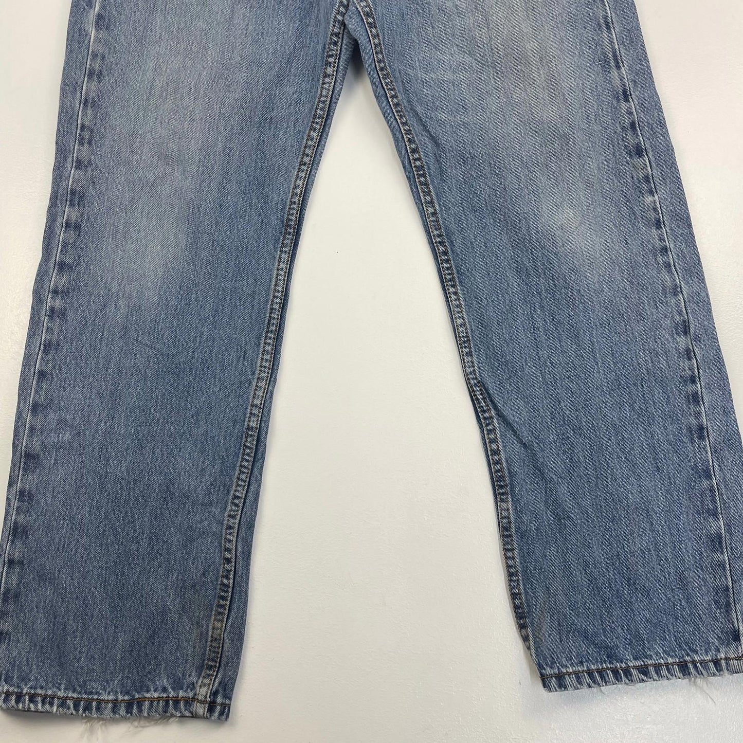 LEVI'S 505 Jeans Classic Straight Fit Vintage Blue Denim Mens W36 L30