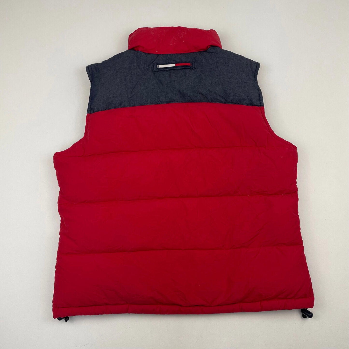Women’s TOMMY HILFIGER Red & Denim Gilet Puffer Jacket , Size Medium