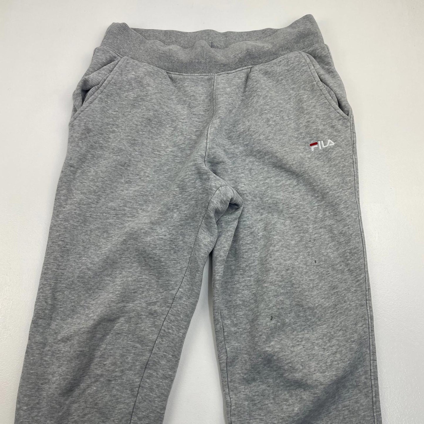 FILA Jogger Sweatpants Elastic Waist Grey Logo Women's Medium