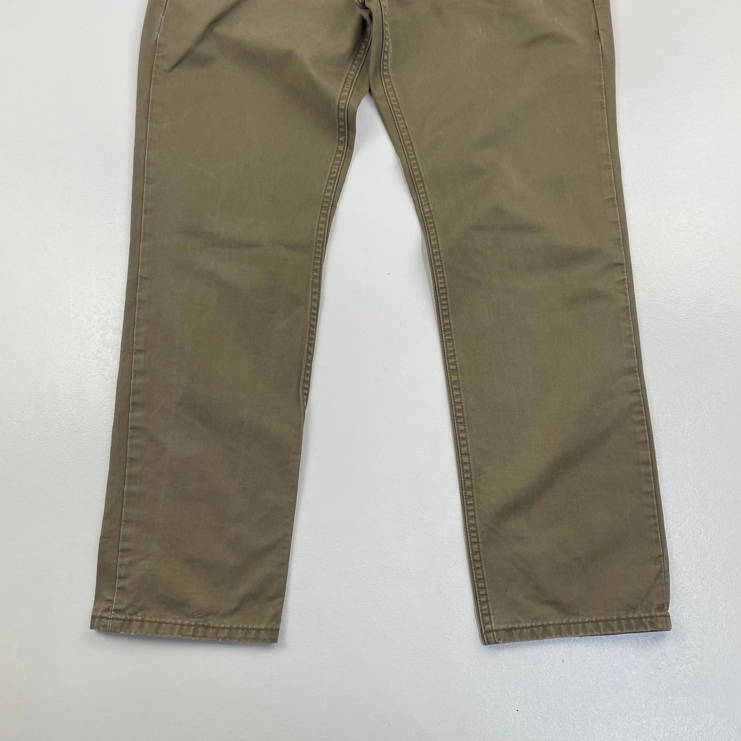 Levi's Straight Leg Khaki Chino Casual Trousers Mens 32