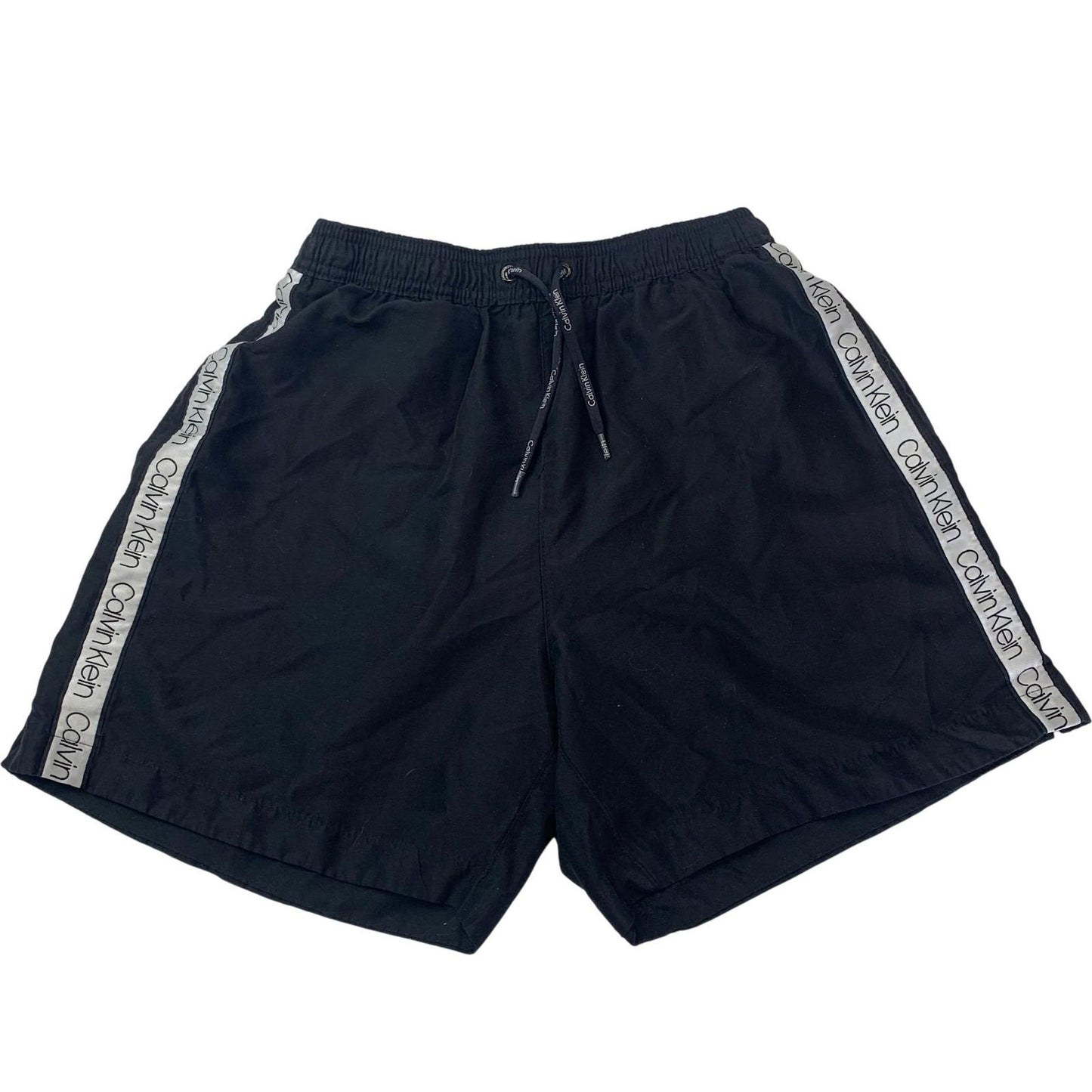 CALVIN KLEIN Swim Shorts Black Logo Tape Men’s Small S