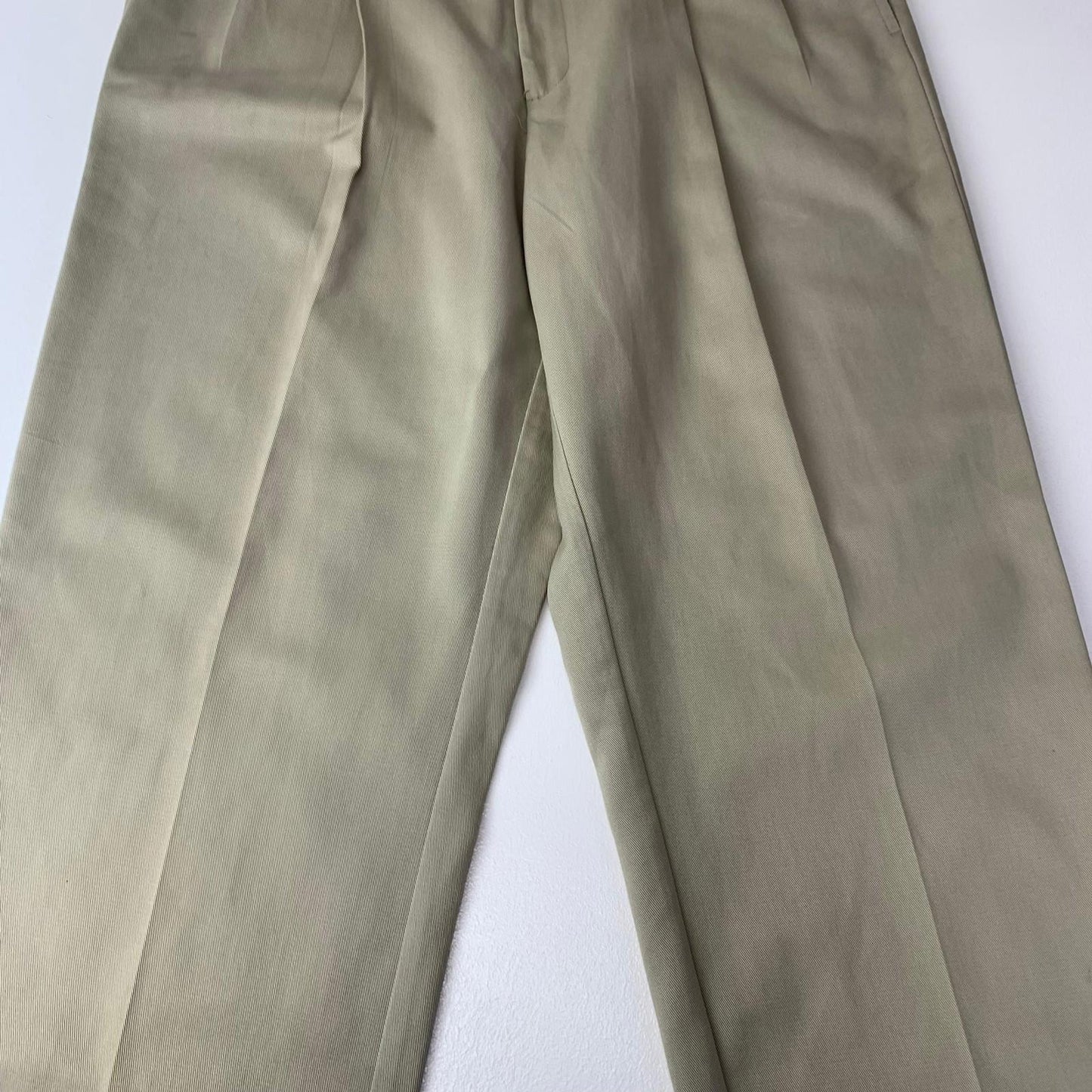 Tommy Hilfiger Trousers Vintage Relaxed Fit Beige Pleated Mens 34x30