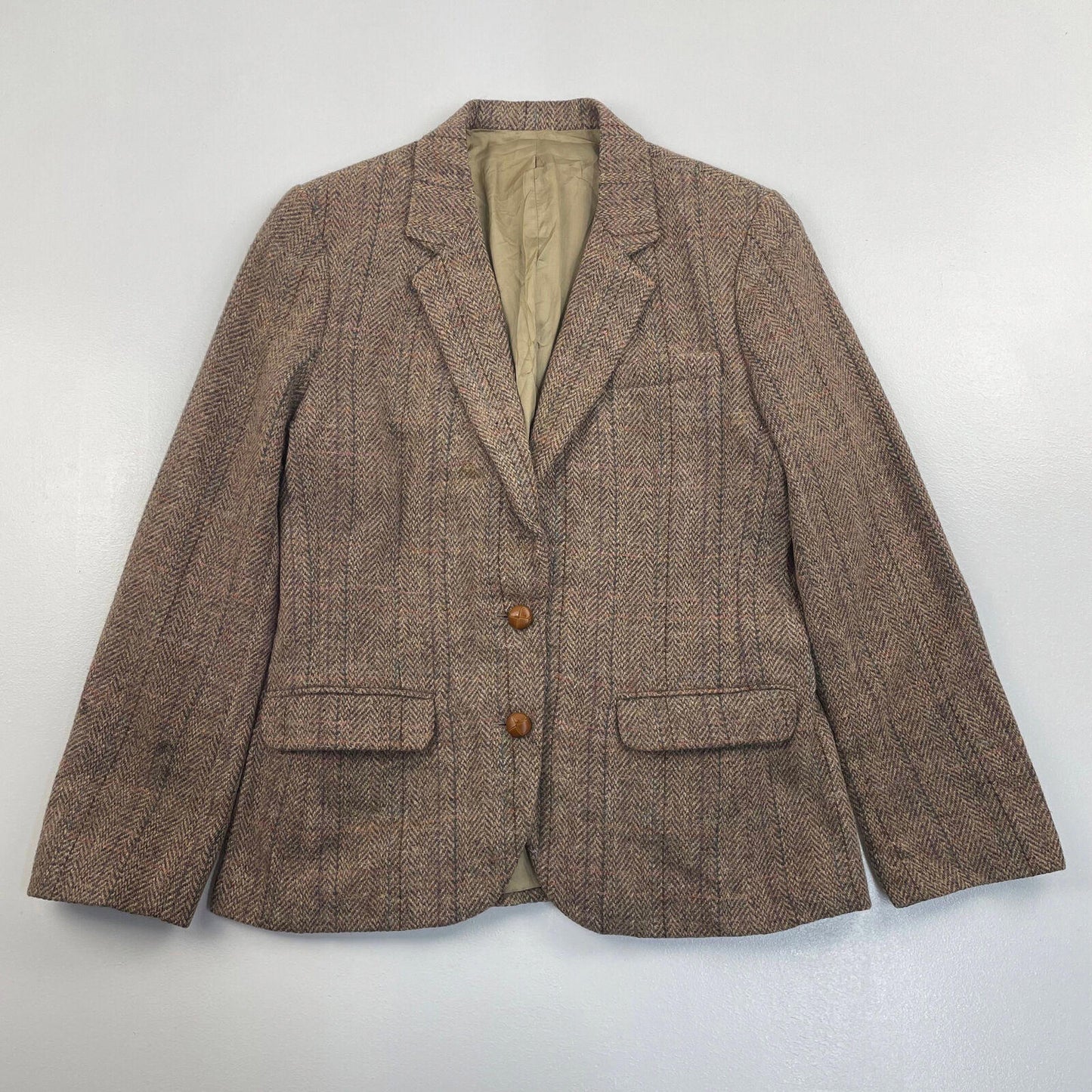 Women’s RICHARD EVANS Brown TWEED JACKET , Size 38R