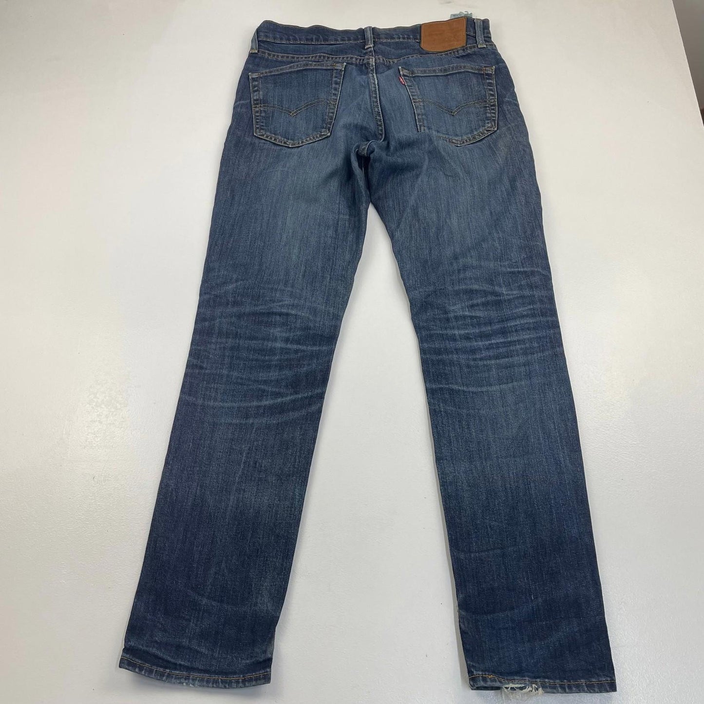 LEVI'S 511 Slim Fit Jeans Distressed Faded Blue Stretch Denim Mens W32 L32