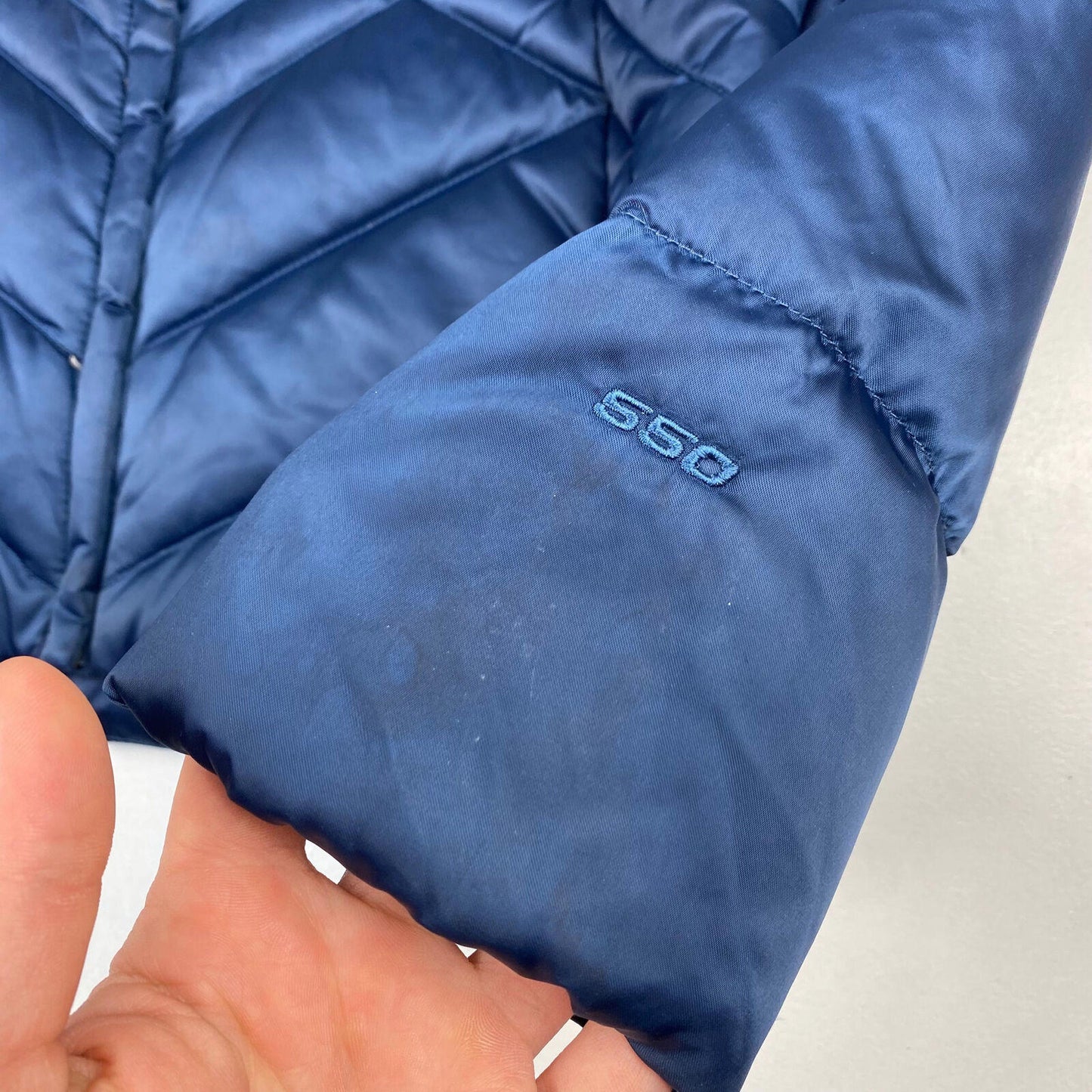 Women’s THE NORTH FACE Blue 550 Down Puffer Jacket , Size Medium