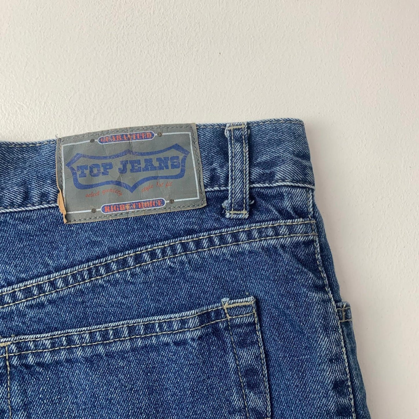 Top Jeans Denim Shorts Casual Blue Mens W34 / L