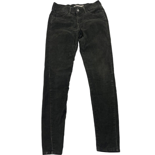 Levi's 710 Super Skinny Corduroy Grey Trousers Womens W25 L30 UK 6