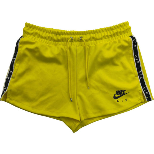 Nike Air Shorts Elastic Waist Yellow Logo Tape Detail Women's S