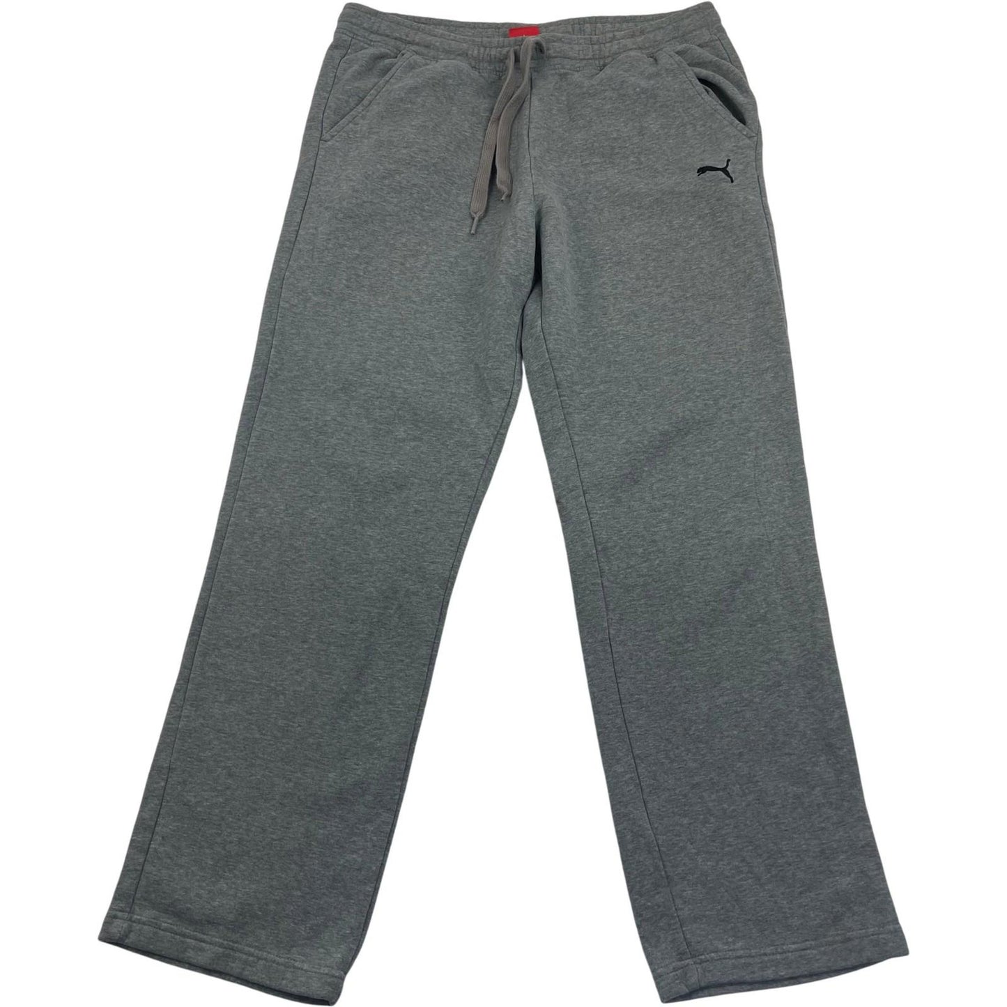 Puma Activewear Sweatpants Grey Jogger Drawstring Waist Mens Small