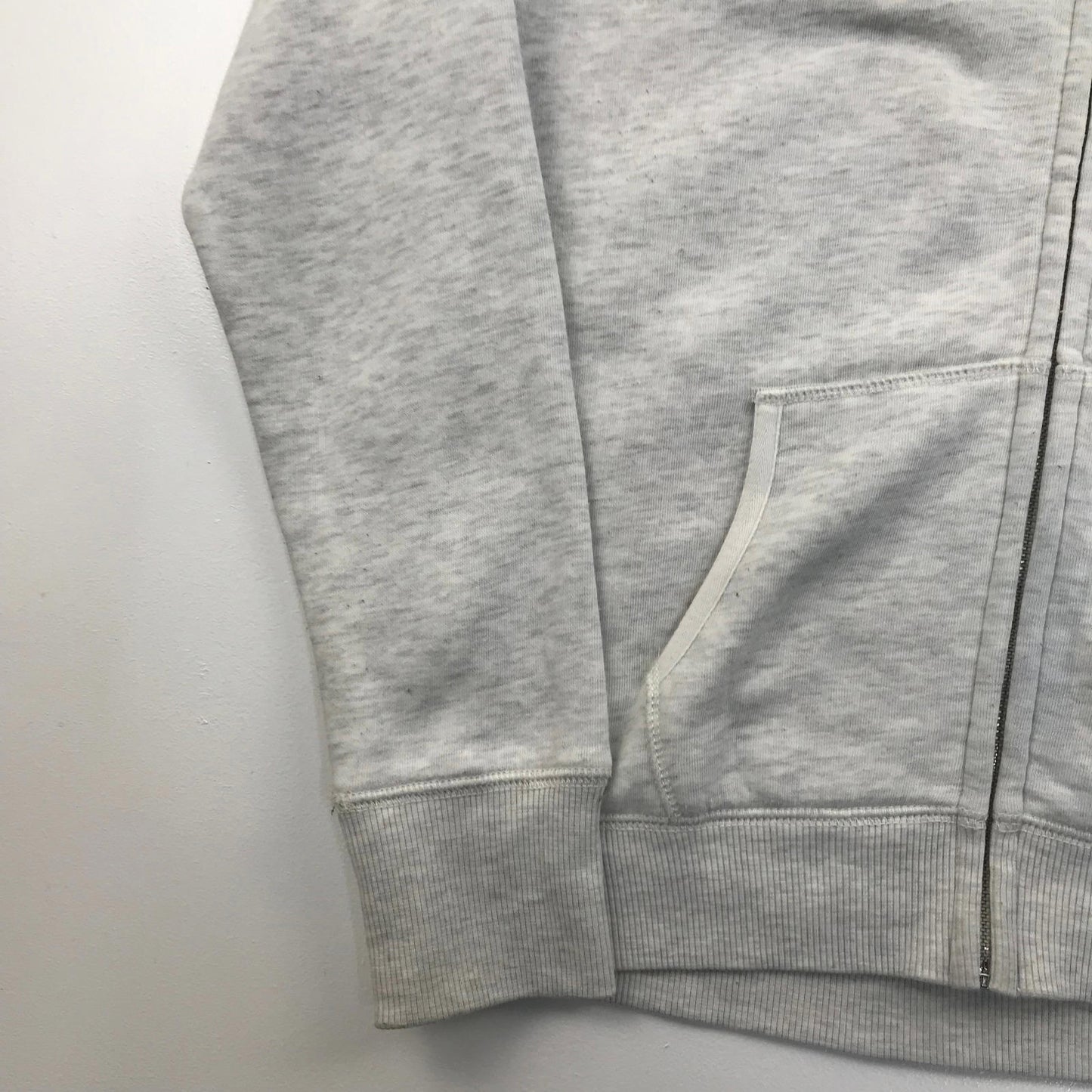 Womens TOMMY HILFIGER Light Grey Full Zip Hoodie , Size M