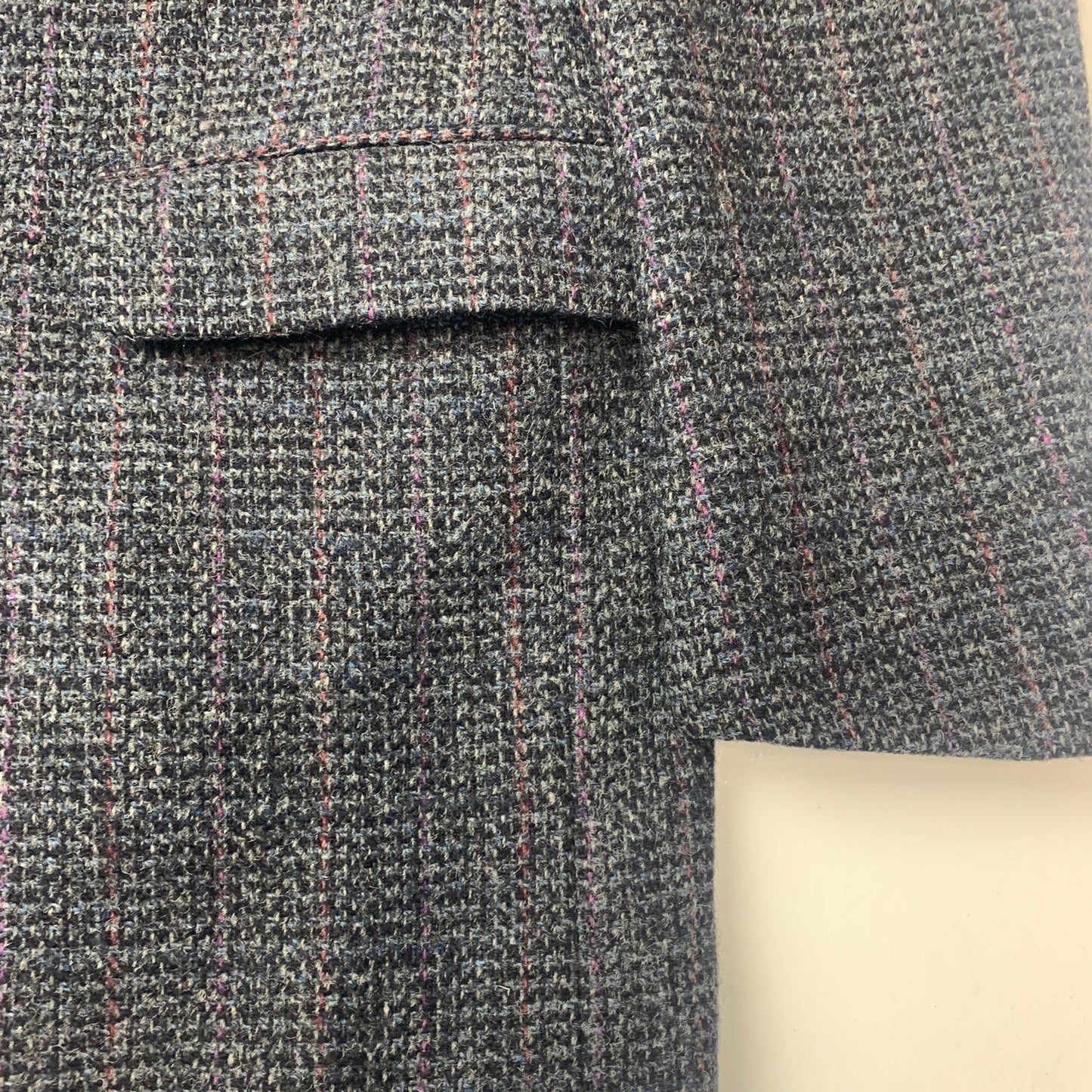 Mens MOORES Harris Tweed Jacket / Grey Fleck / 42 Tall