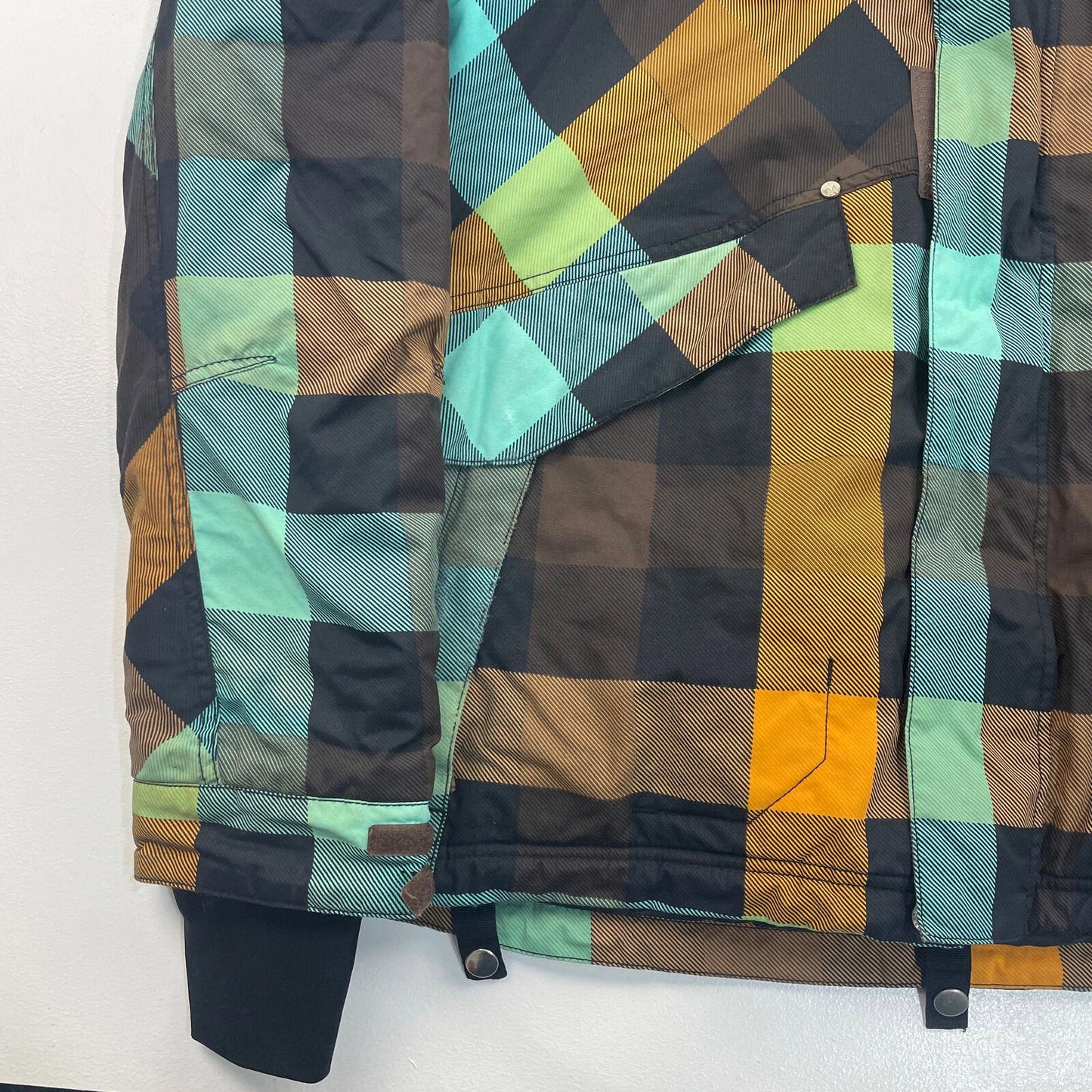Men’s BILLABONG Multicoloured Tartan Sorient Ski Jacket , Size M