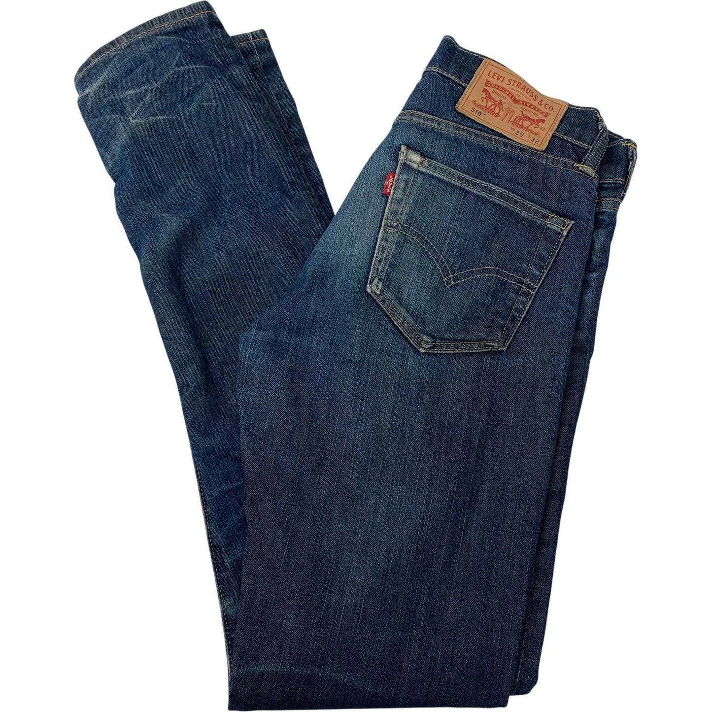 LEVI'S 510 Skinny Fit Denim Jeans Blue Stretch Classic Mens W29 L32