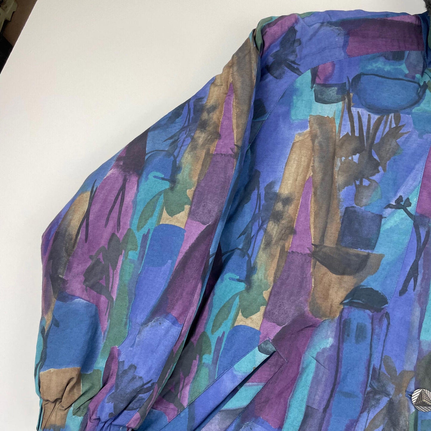 Women’s Vintage Funky Print Pattern Jacket , Size UK 14