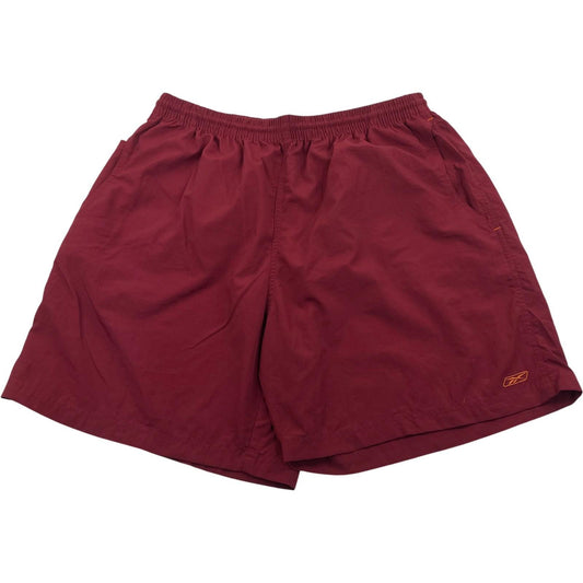 REEBOK Men's Casual Sports Shorts Elastic Waist Red XL