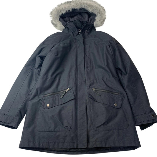 Columbia Interchange Jacket Faux Fur Trim Omni-Heat Grey Womens L