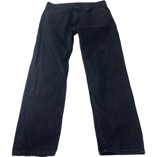 Levi's 505 Regular Straight Jeans Black Denim Men's W36 L32