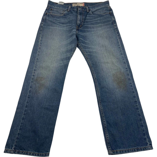 LEVI'S 505 Jeans Straight Fit Blue Denim Vintage Washed Mens W34 L30