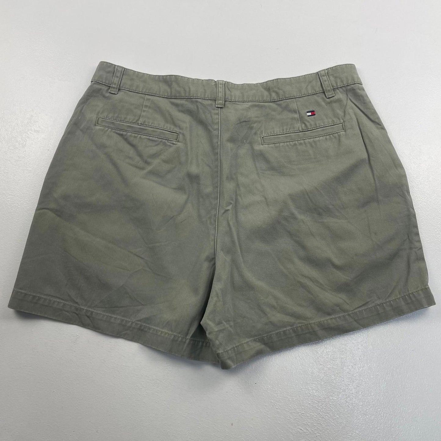 Tommy Hilfiger Chino Shorts Casual Olive Green Womens UK 10