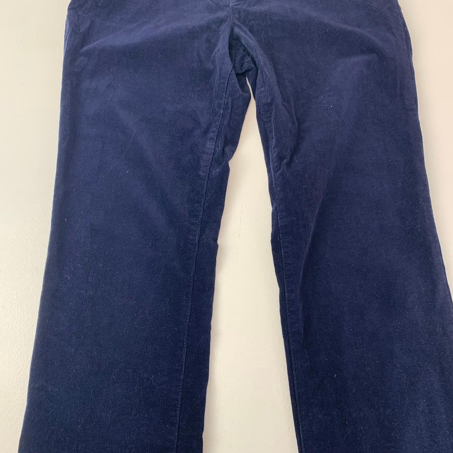 Chaps Denim Trousers Casual Corduroy Navy Blue Women UK 14