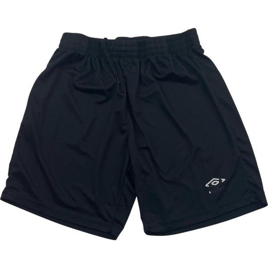 UMBRO Athletic Shorts Black Polyester Drawstring Logo Men's UK Size M