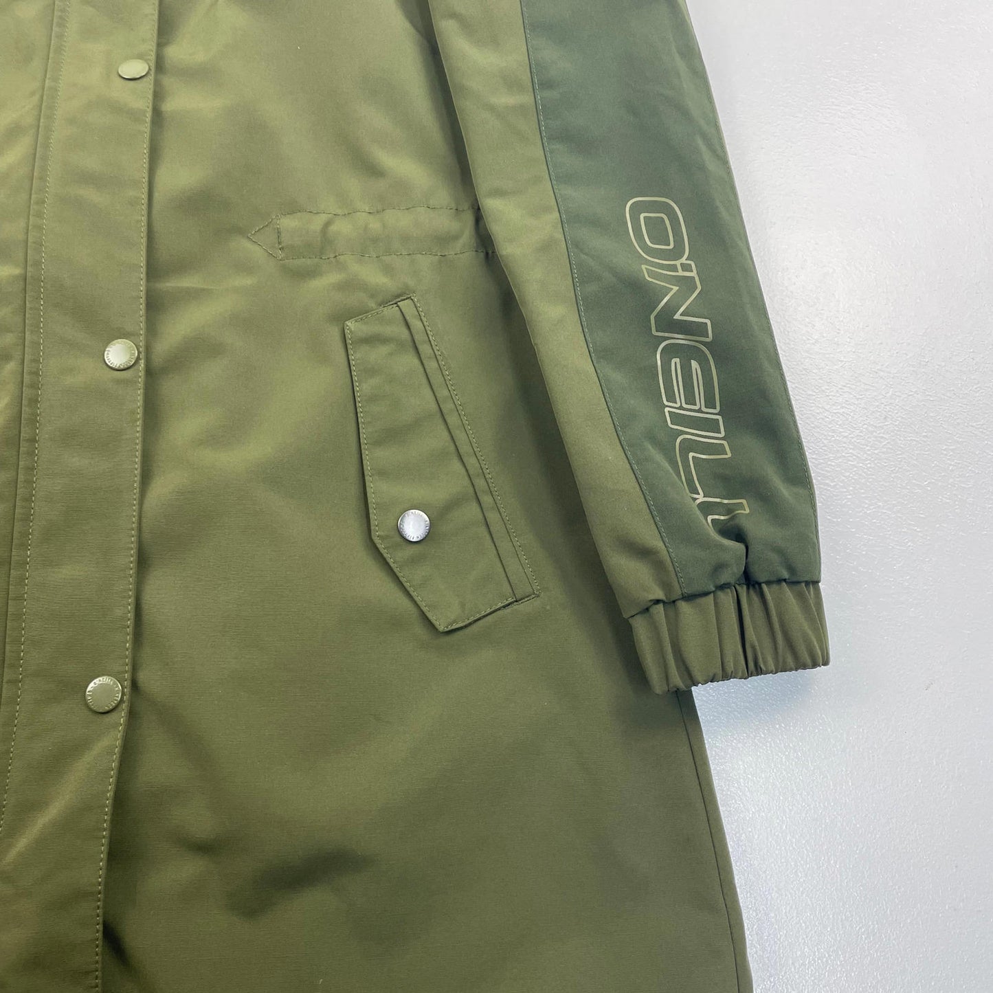 Women’s O’neill Green Long Hyperdry Water Repellent Jacket , Size Small