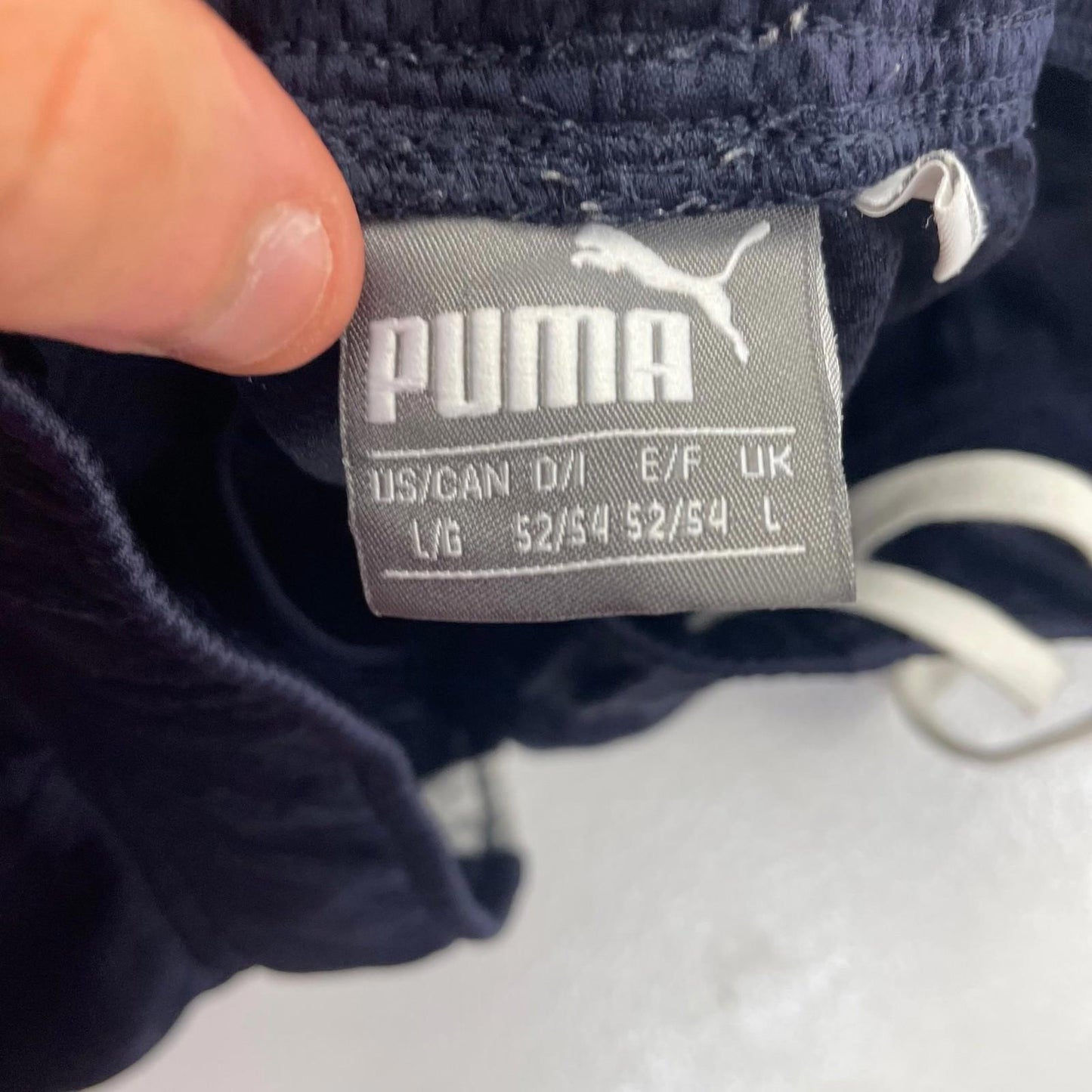 Puma Active Shorts Athletic Drawstring Navy Blue Mens Large