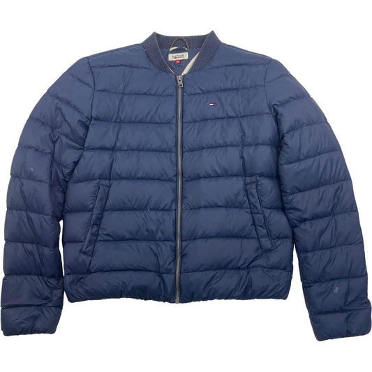 Hilfiger Denim Puffer Jacket Quilted Vintage Blue Women Medium